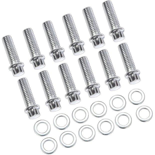 Haytalras Intake Manifold Bolt Kit ChryslerV8 SBC V6 Blazer 90A° SB Set of 3/8" and 1-1/8"