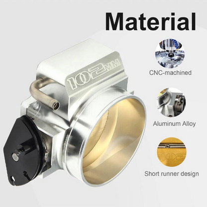 102mm Aluminum 4-Bolt Throttle Body + TPS IAC For GM Gen III LS1 LS2 LS6 LS7 LSX - product image 2