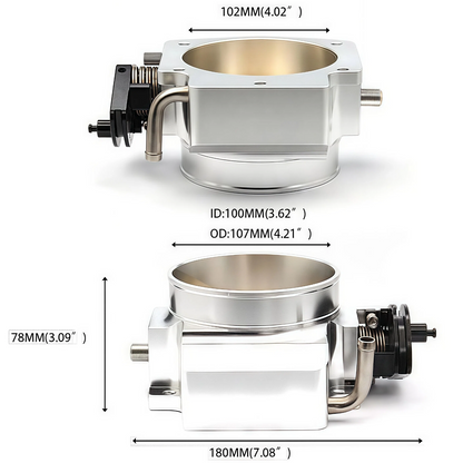 102mm Aluminum 4-Bolt Throttle Body + TPS IAC For GM Gen III LS1 LS2 LS6 LS7 LSX - product image 3
