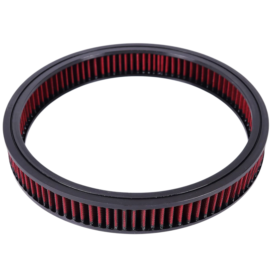 Haytalras 14"x2" Round Air Cleaner Filter Element High Flow Washable & Reusable Compatible with Chevy Ford GMC Mopar Buick Oldsmobile Pontiac Red