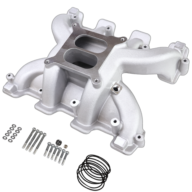 Haytalras RPM Style Carb Intake Manifold For GM LS1 5.3L LS2 6.0L Cathedral Port Satin