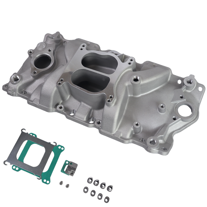 Haytalras SBC Dual Plane Aluminum Intake Manifold 2001 for Chevy 283 305 327 350 Small Block