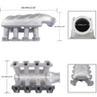 Haytalras 300-116 GM LS3 L92 Rectangle Port 92mm Hi-Ram EFI Intake Manifold 6.0L 6.2L
