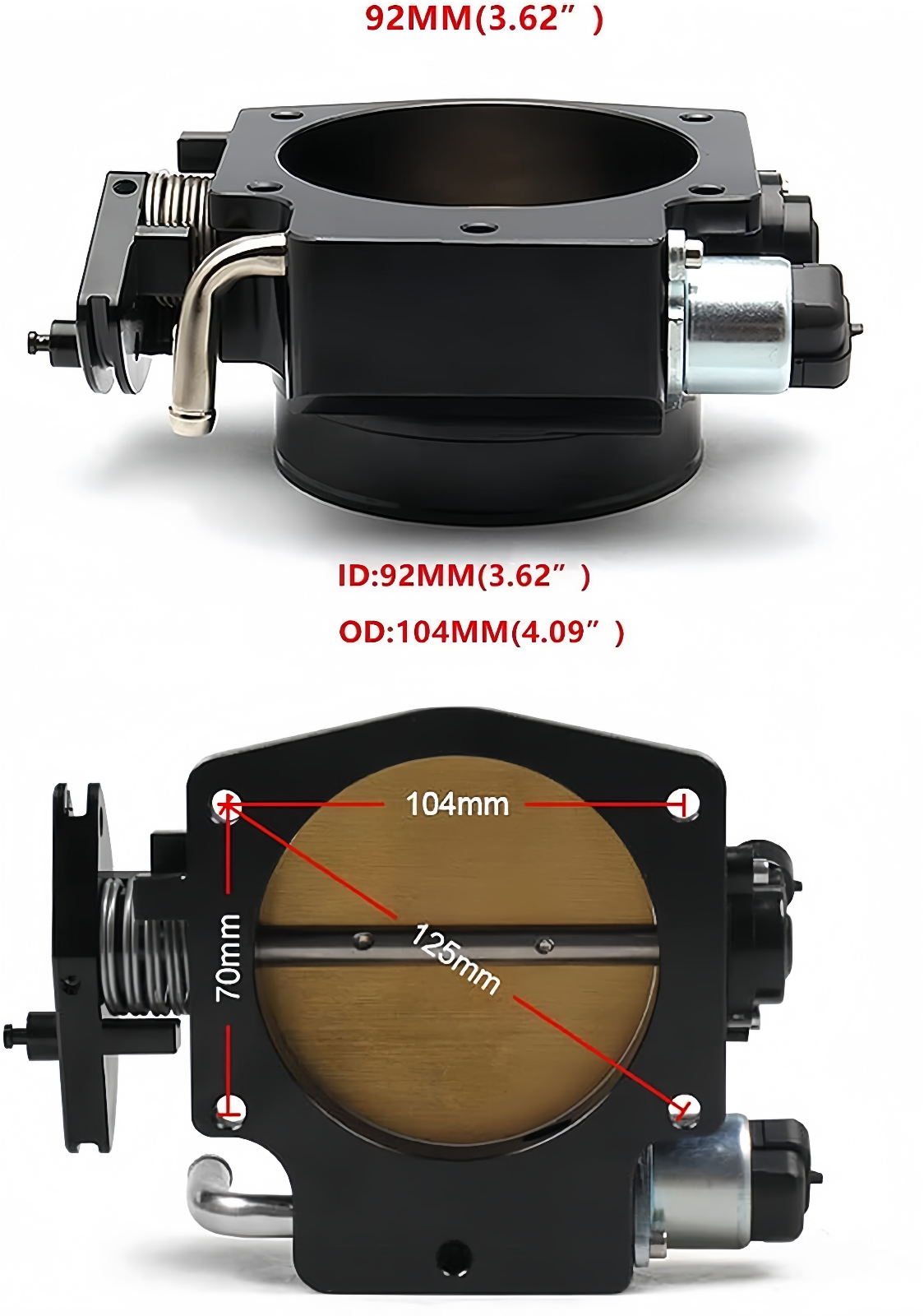 92mm Throttle body + TPS IAC Throttle Position Sensor For LSX LS LS1 LS2 LS7 Black - product image 4