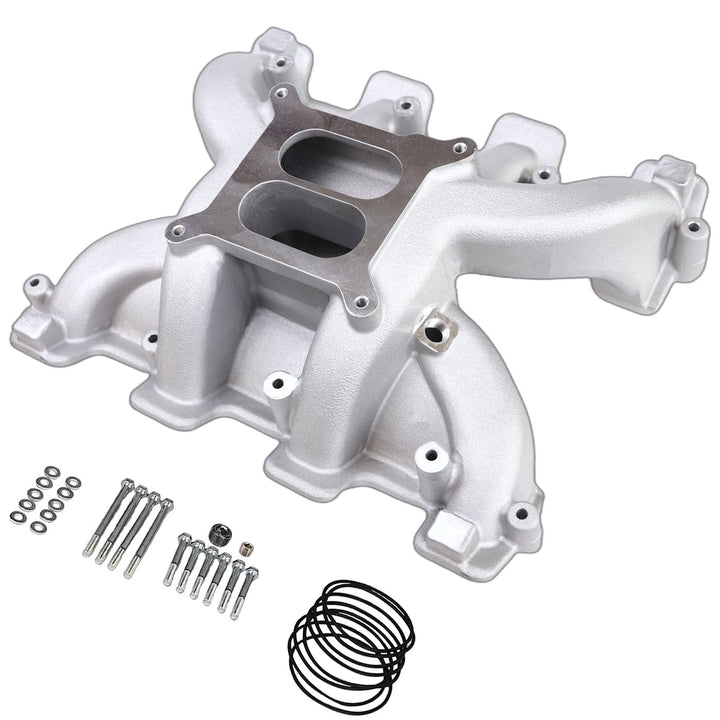 Haytalras RPM Style Carb Intake Manifold For GM LS1 5.3L LS2 6.0L Cathedral Port Satin