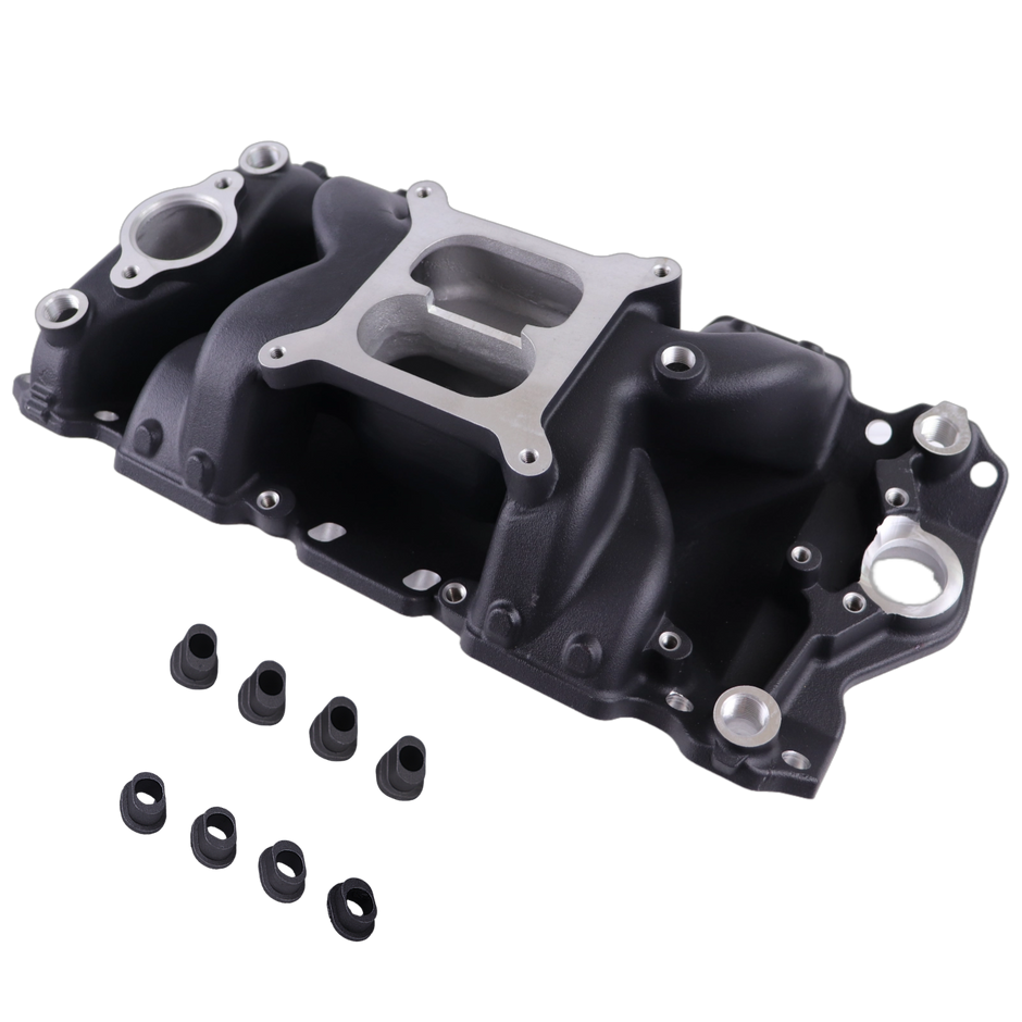 Haytalras 2026 Chevy SBC Air-Gap Dual Plane Square Bore Intake Manifold 1957-1995 262-400