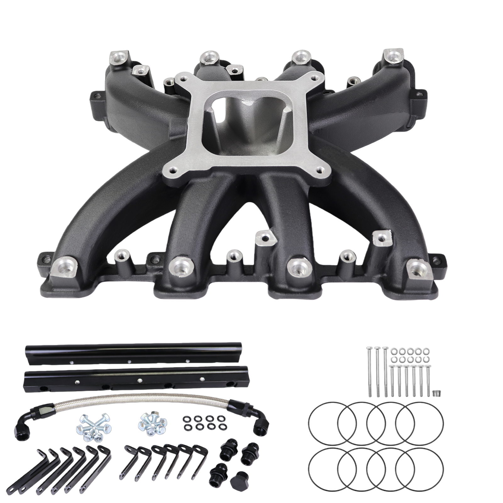 Haytalras 300-136 GM LS3 L92 Rectangle Port Mid-Rise Single Plane 4150 EFI Intake Manifold 6.0L 6.2L