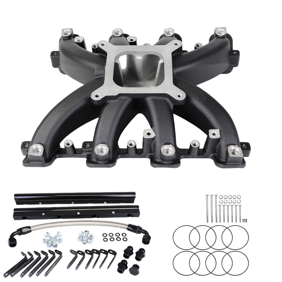 Haytalras 300-136 GM LS3 L92 Rectangle Port Mid-Rise Single Plane 4150 EFI Intake Manifold 6.0L 6.2L