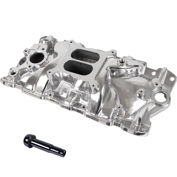 Haytalras 2703 Chevy SBC Dual Plane Square Bore Intake Manifold with Oil Fill Tube 1955-1986 262-400 - view 6