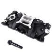Haytalras 2703 Chevy SBC Dual Plane Square Bore Intake Manifold with Oil Fill Tube 1955-1986 262-400