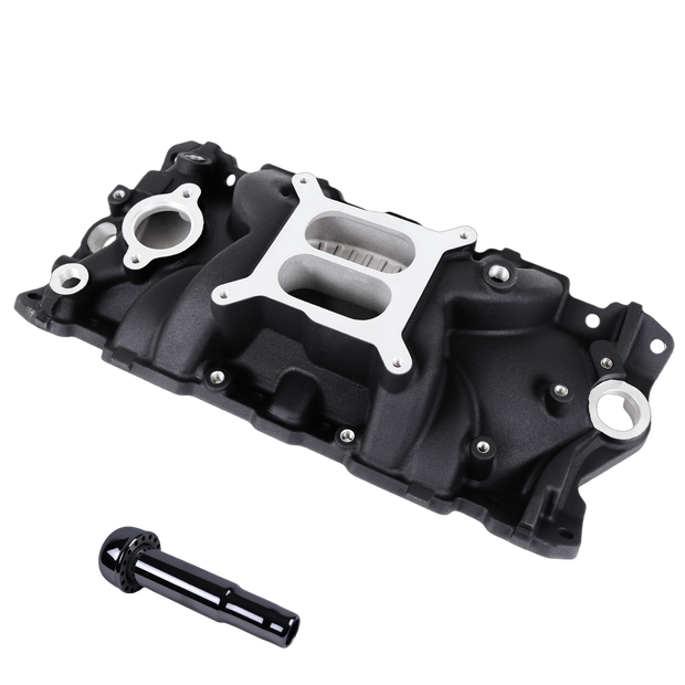 Haytalras 2703 Chevy SBC Dual Plane Square Bore Intake Manifold with Oil Fill Tube 1955-1986 262-400 - view 5