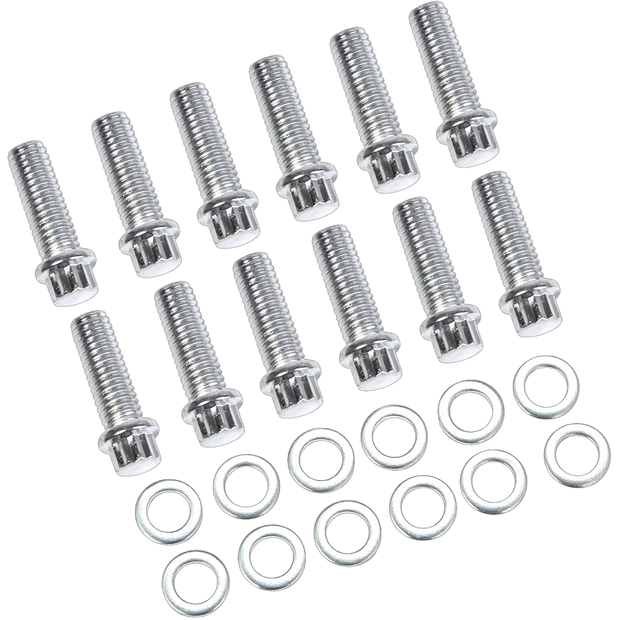 Haytalras Intake Manifold Bolt Kit ChryslerV8 SBC V6 Blazer 90A° SB Set of 3/8" and 1-1/8"