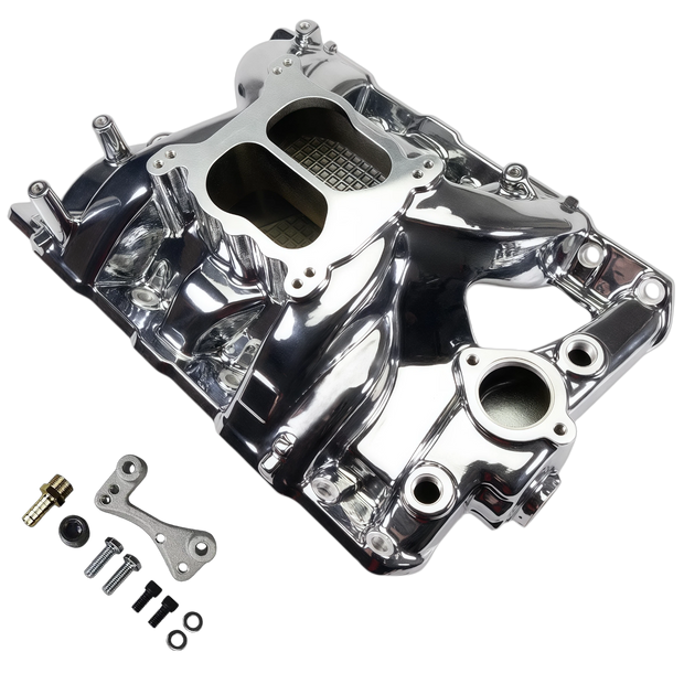 Haytalras 7156 Pontiac V8 High-Rise Dual Plane 4150 Intake Manifold 1965-1979 326 350 389 400 421 428 455 - view 7