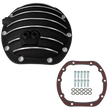 Haytalras Rear Differential Cover with Gasket & Drain Plug For Jeep D25 27 30 10-Bolt Black
