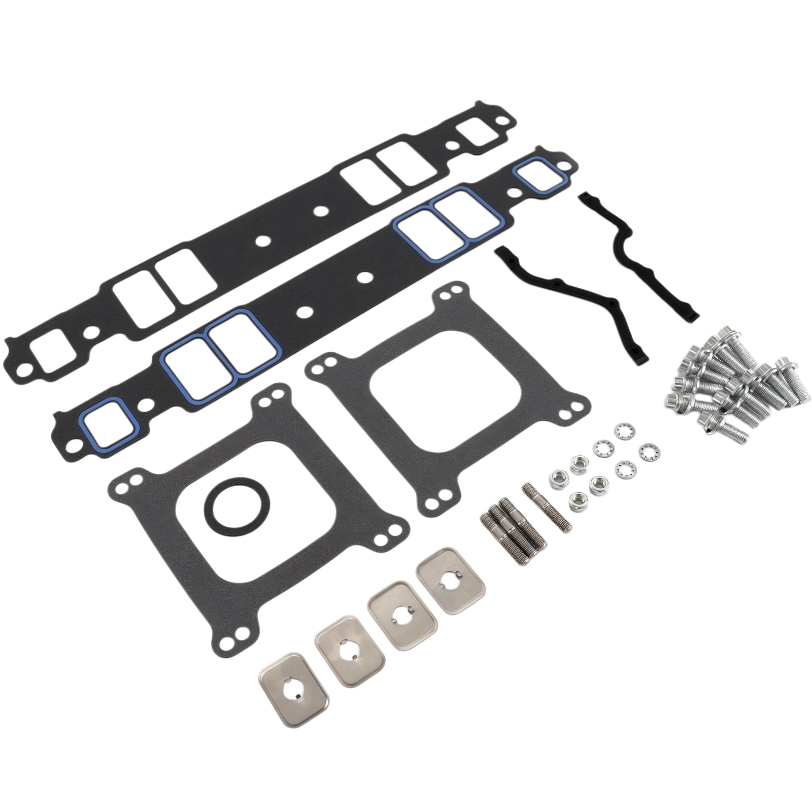 Haytalras SBC 305 350 400 Intake Manifold Gasket Set Bolts Studs Hardware Kit 7206