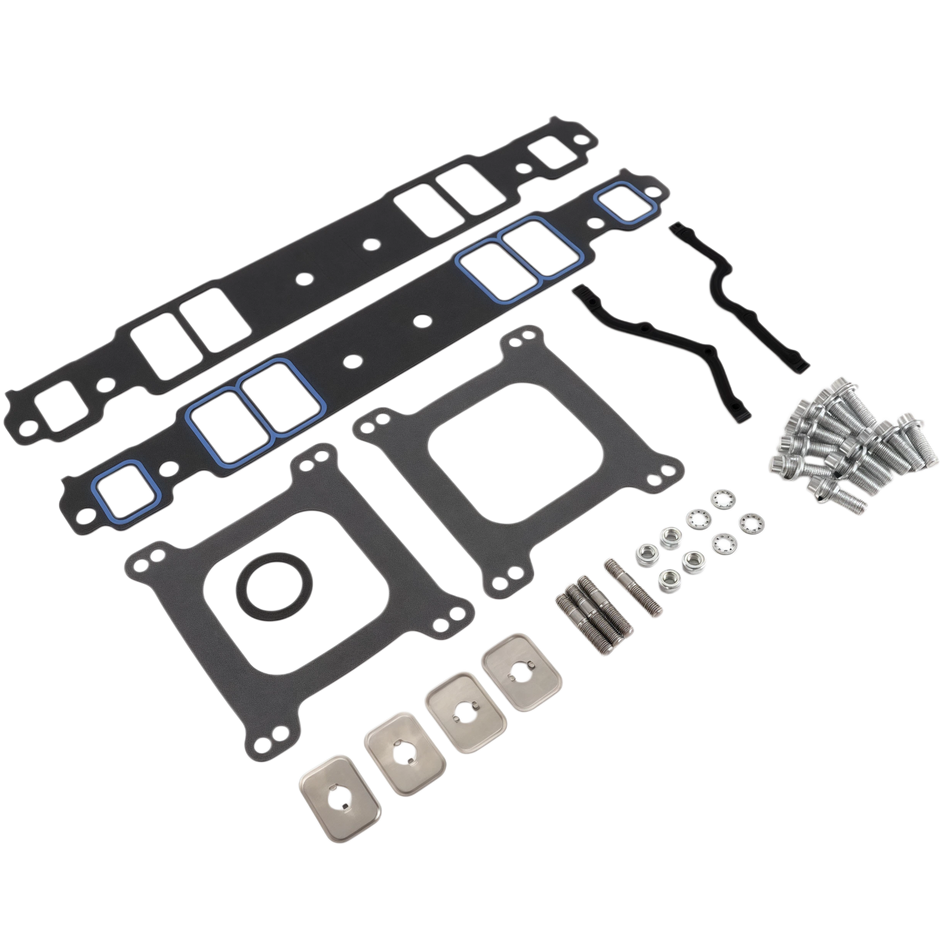 Haytalras SBC 305 350 400 Intake Manifold Gasket Set Bolts Studs Hardware Kit 7206