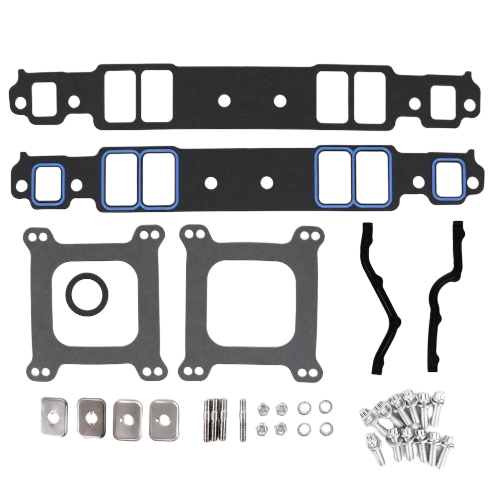 Haytalras SBC 305 350 400 Intake Manifold Gasket Set Bolts Studs Hardware Kit 7206