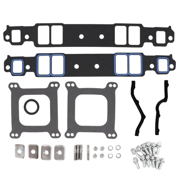 Haytalras SBC 305 350 400 Intake Manifold Gasket Set Bolts Studs Hardware Kit 7206