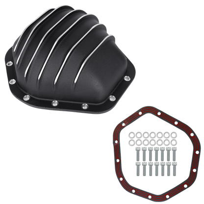 Haytalras For Chevy GMC 10.5in 14Bolt Rear Aluminum Differential Cover with Gasket & Bolts Black - product image 1