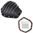 Haytalras For Chevy GMC 10.5in 14Bolt Rear Aluminum Differential Cover with Gasket & Bolts Black - product image 1