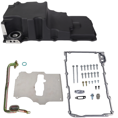 Haytalras LS Swap Low Profile Oil Pan Kit 302-2 for GM LS1 LS2 LS3 Black - product image 1