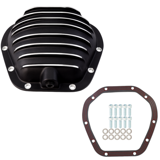 Haytalras Rear Aluminum Differential Cover For Dana 60 10-Bolt w/Gasket & Drain Plug Black - product image 1