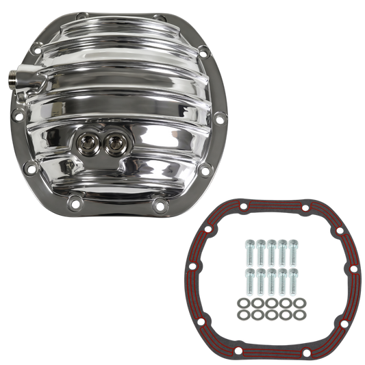 Haytalras Rear Differential Cover with Gasket & Drain Plug For Jeep D25 27 30 10-Bolt Polished - product image 1