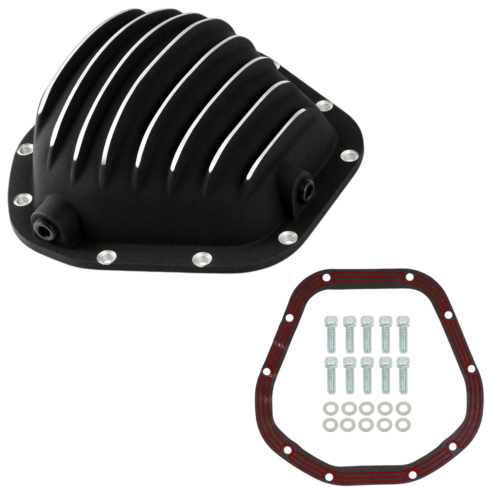Haytalras Specialty Chrome 4910BKKIT Differential Cover Dana 60/70 9.75in 10 Bolt Black - product image 1
