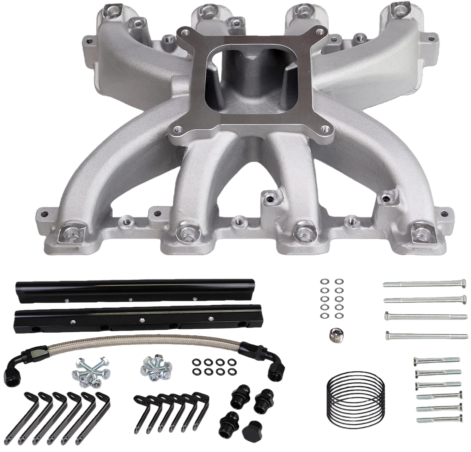 Haytalras 300-137 GM LS1 LS2 LS6 Cathedral Port Mid-Rise Single Plane 4150 EFI Intake Manifold 5.7L 6.0L