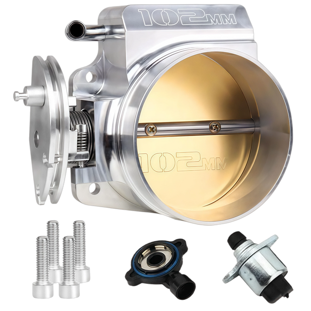 Haytalras 102mm Aluminum 4 Bolt Throttle Body +TPS IAC For GM Gen III LS1 LS2 LS6 LS7 LSX