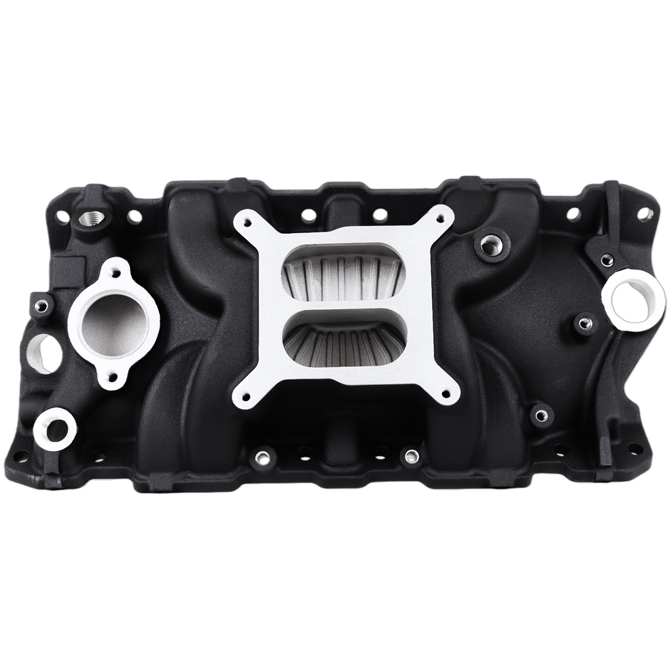 Haytalras 2703 Chevy SBC Dual Plane Square Bore Intake Manifold with Oil Fill Tube 1955-1986 262-400