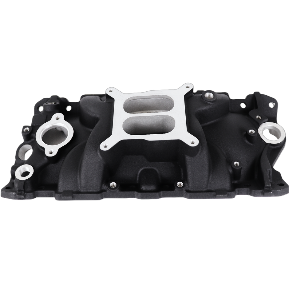 Haytalras 2703 Chevy SBC Dual Plane Square Bore Intake Manifold with Oil Fill Tube 1955-1986 262-400