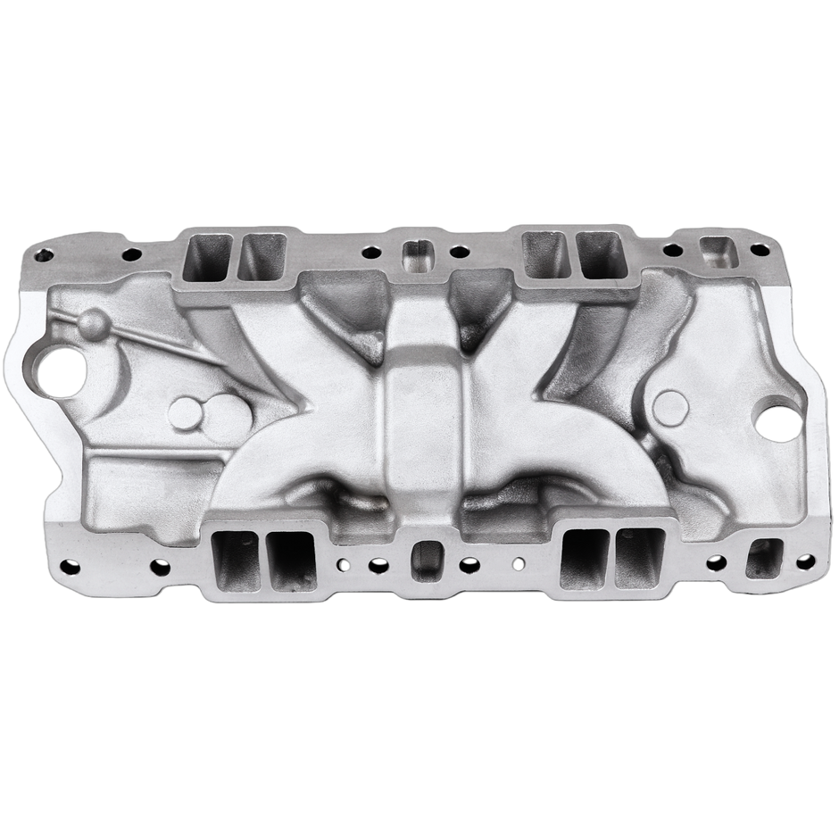 Haytalras 2703 Chevy SBC Dual Plane Square Bore Intake Manifold with Oil Fill Tube 1955-1986 262-400