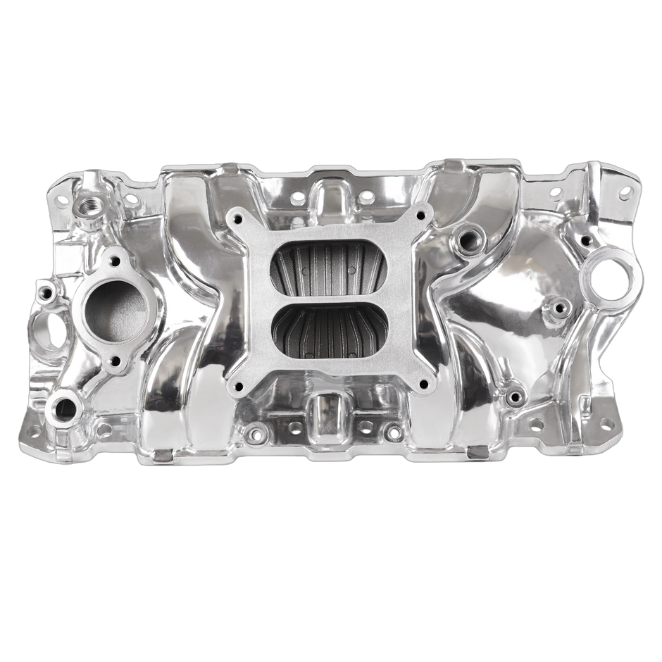 Haytalras 2703 Chevy SBC Dual Plane Square Bore Intake Manifold with Oil Fill Tube 1955-1986 262-400