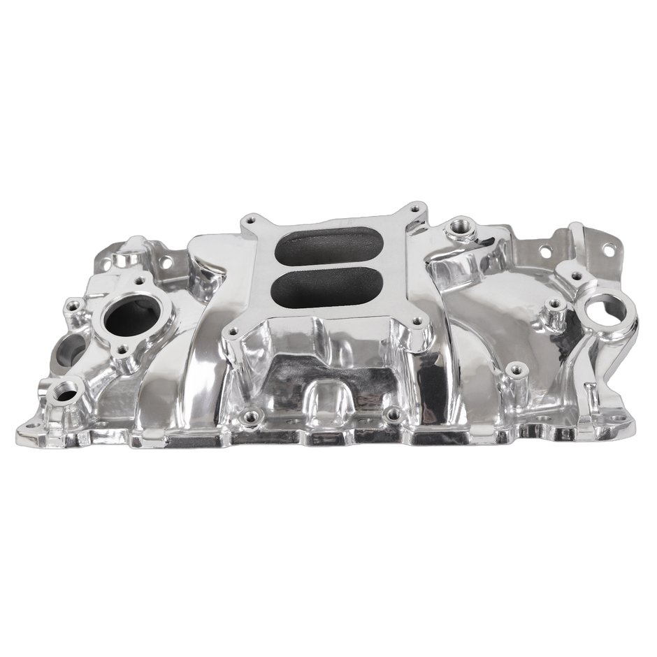 Haytalras 2703 Chevy SBC Dual Plane Square Bore Intake Manifold with Oil Fill Tube 1955-1986 262-400