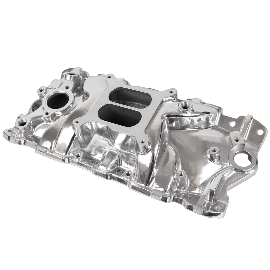 Haytalras 2703 Chevy SBC Dual Plane Square Bore Intake Manifold with Oil Fill Tube 1955-1986 262-400