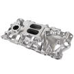 Haytalras 2703 Chevy SBC Dual Plane Square Bore Intake Manifold with Oil Fill Tube 1955-1986 262-400
